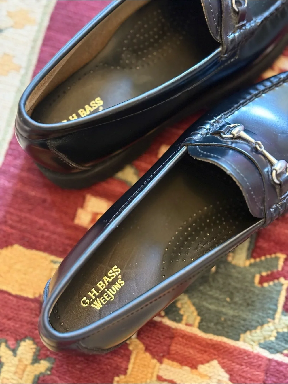 G.H. Bass Lianna Bit Super Lug Weejuns Loafers Black Size 10 Womens Never Won
